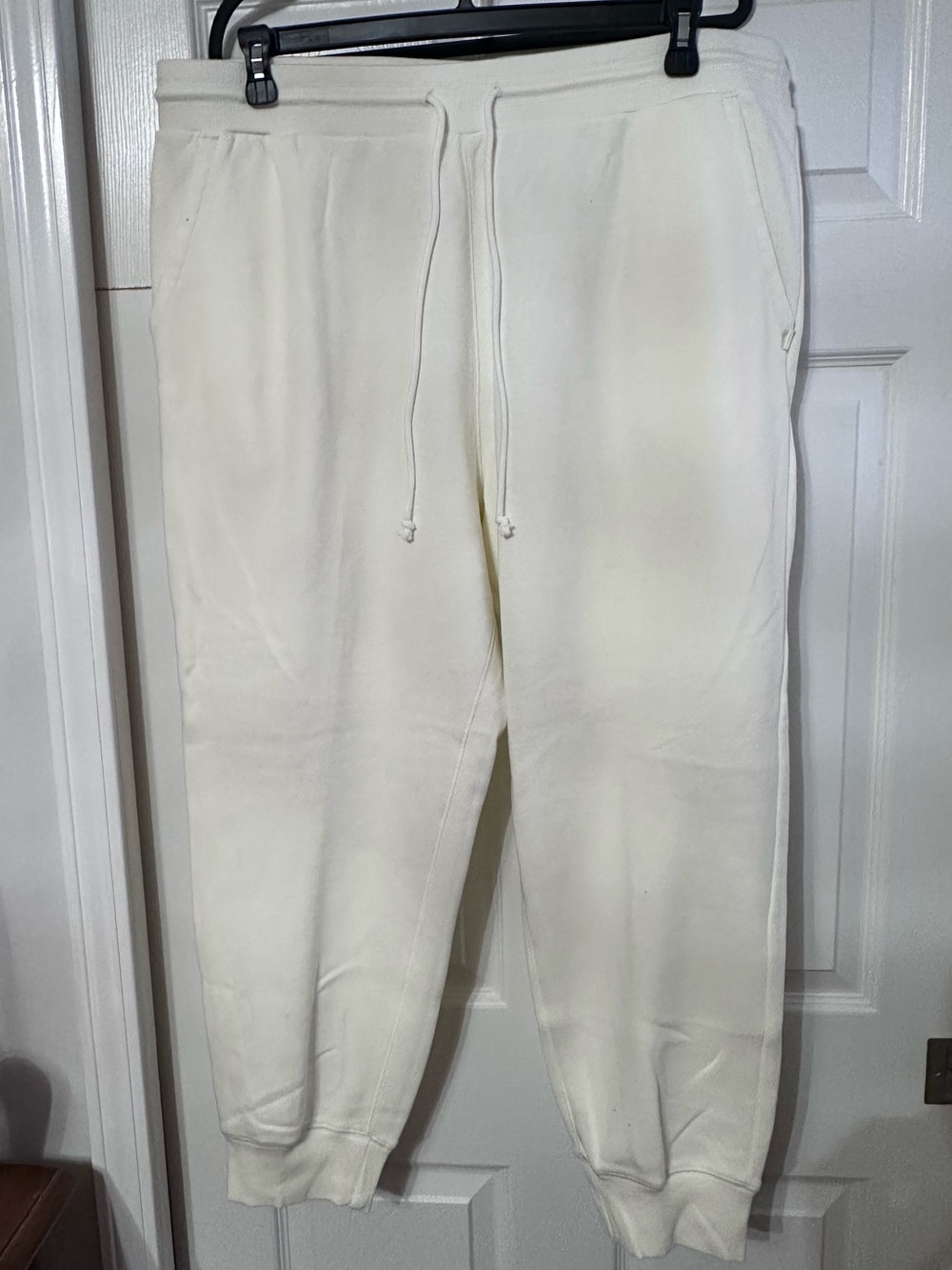 Women's Cream Drawstring Jogger Pants